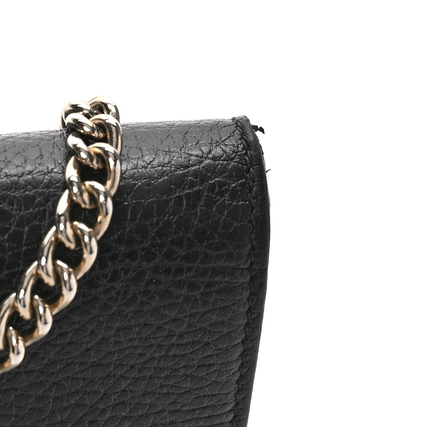 Gucci Dollar Calfskin Medium Betty Chain Wallet Black 12 of 13
