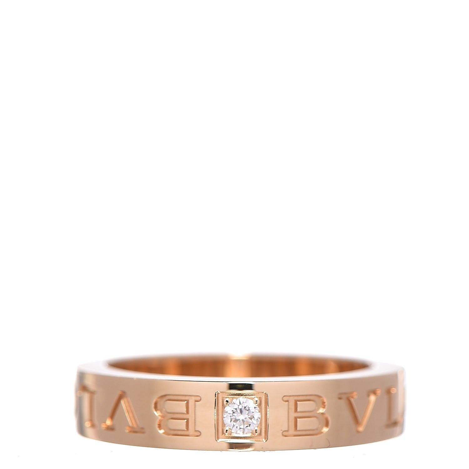 Bulgari 18K Yellow Gold Diamond B.Zero1 Essential Band Ring 50 5.25 3 of 6