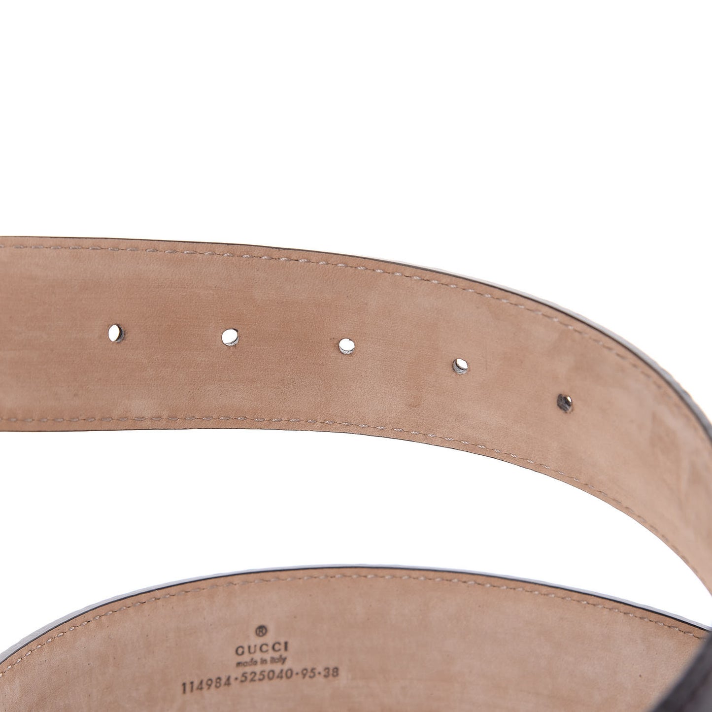 Guccissima Interlocking G Belt 95 38 Dark Brown