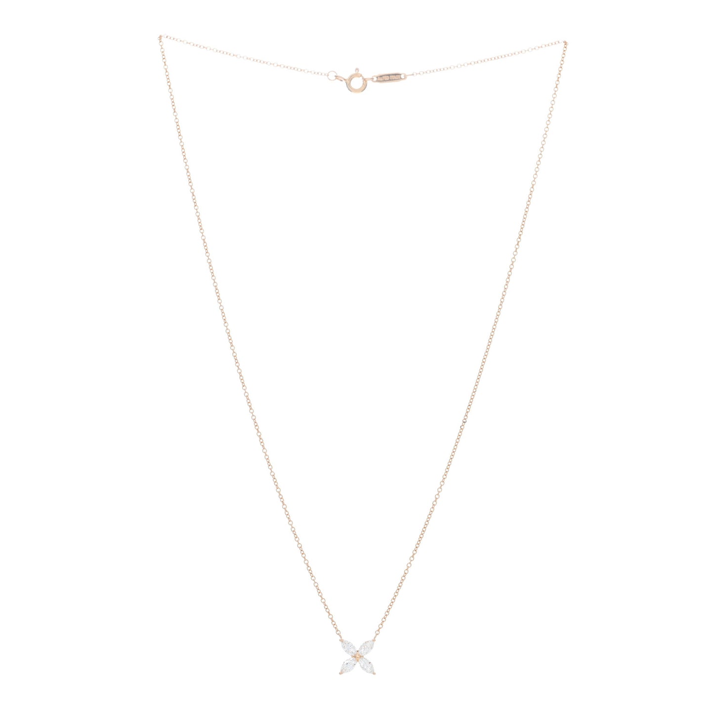 18K Rose Gold Diamond Medium Victoria Necklace