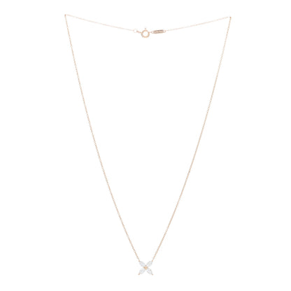 Tiffany 18K Rose Gold Diamond Medium Victoria Necklace 2 of 5