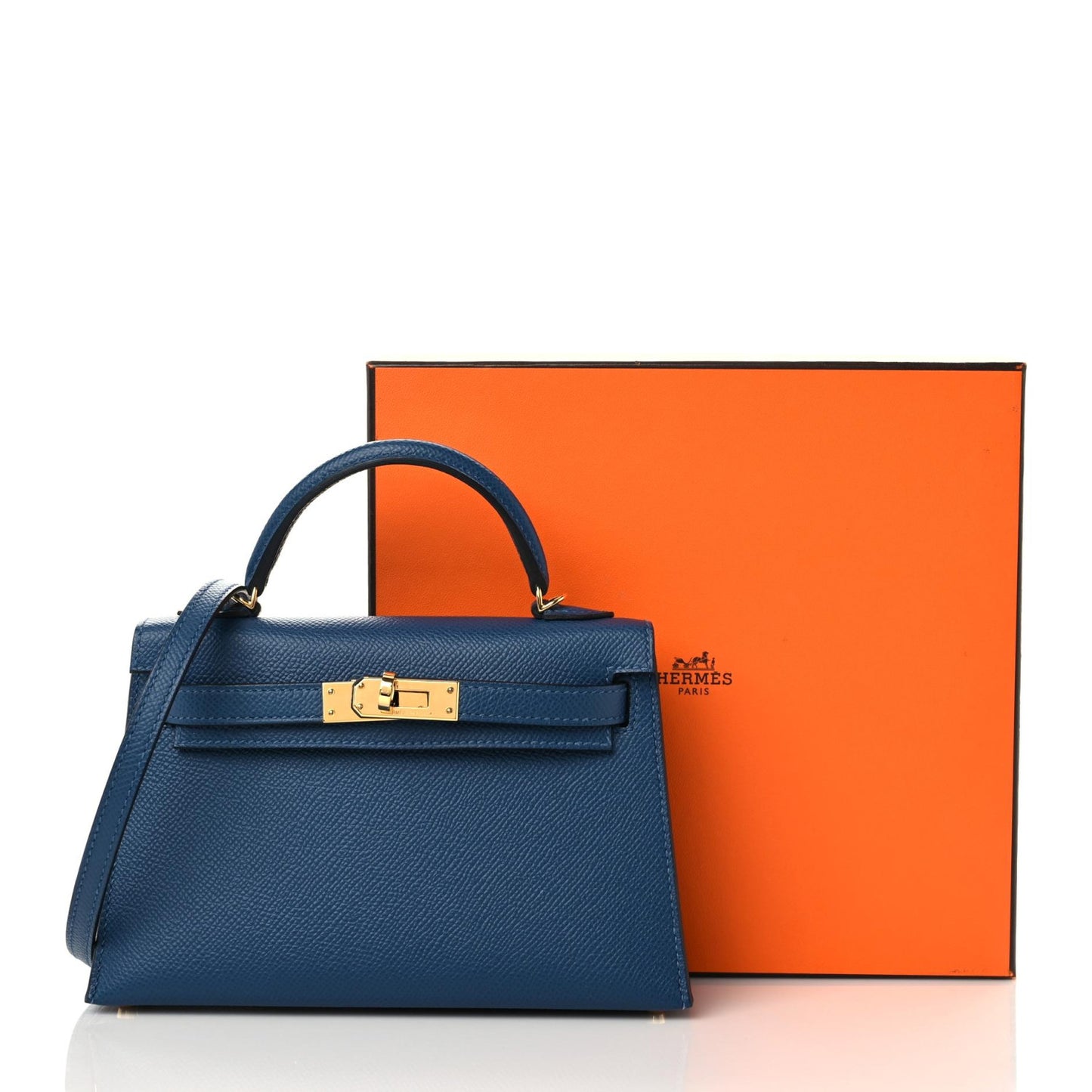 Epsom Mini Kelly Sellier 20 Deep Blue