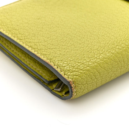 Hermes Chevre Mysore Tri-Fold Bearn Wallet Vert Anis 10 of 13
