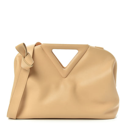 Bottega Veneta Calfskin Medium The Point Triangle Bag Almond 1 of 8