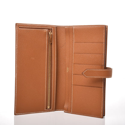 Hermes Epsom Bearn Gusset Wallet Gold 5 of 9