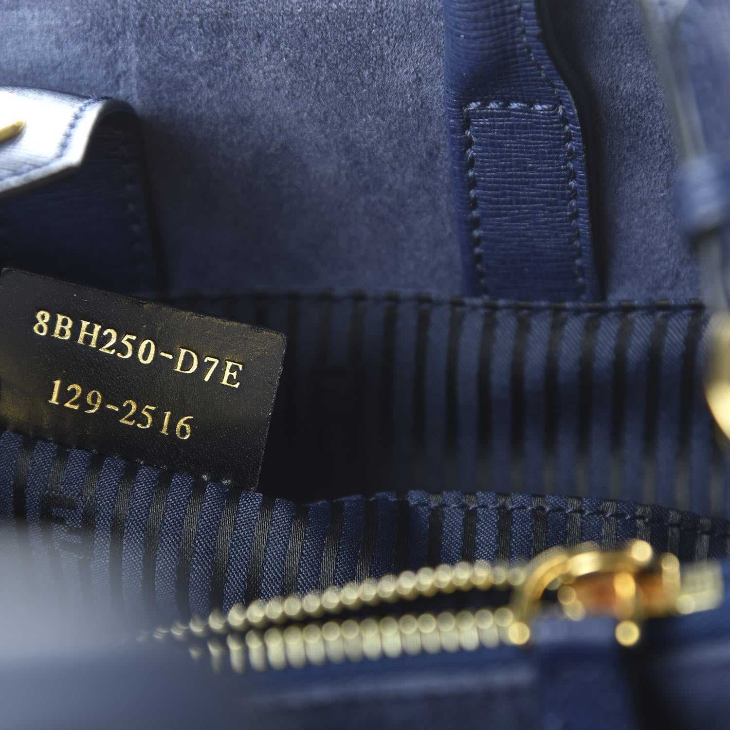 Fendi Vitello Elite Regular 2Jours Tote Blue 9 of 10