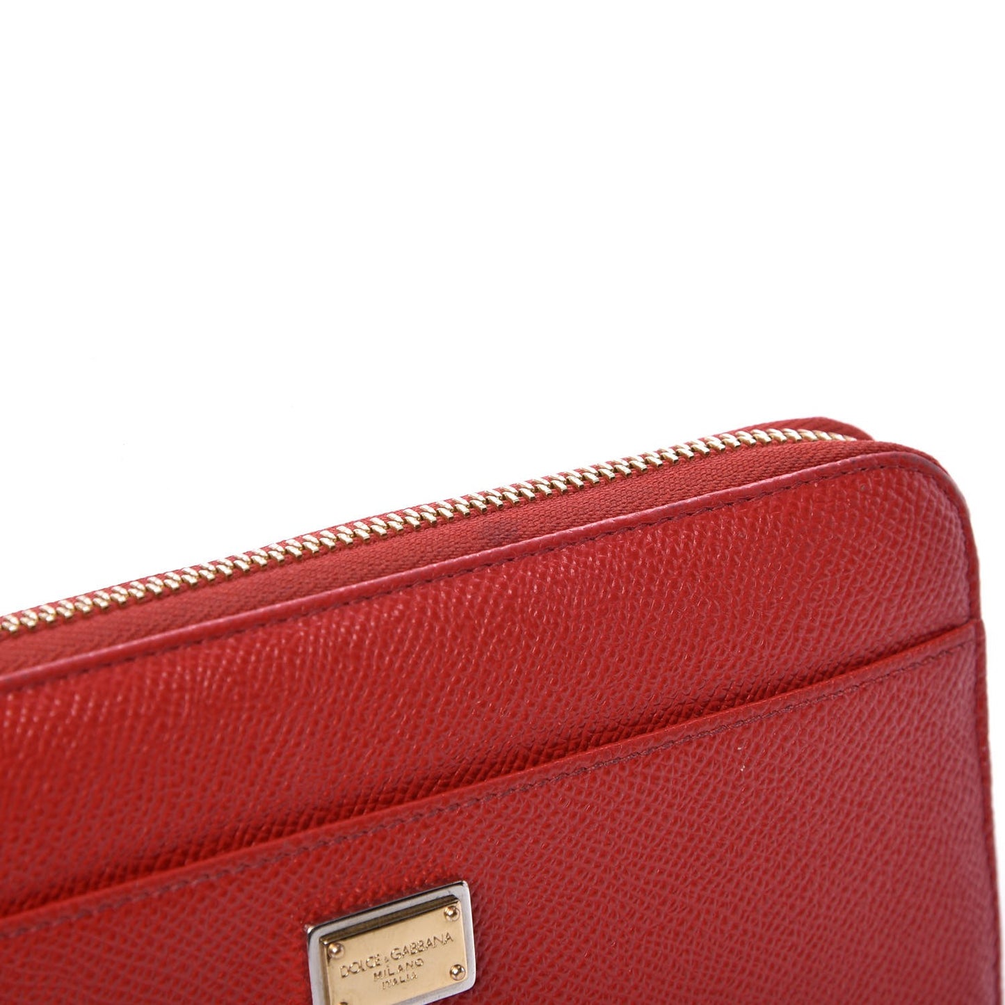 Dauphine Family Patch Zip Around Wallet Red