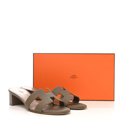 Hermes Epsom Oasis Sandals 38.5 Etoupe 9 of 9