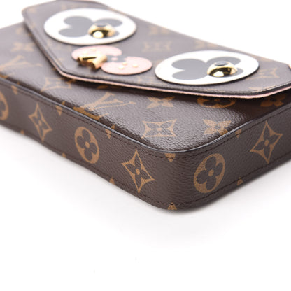 Louis Vuitton Monogram Valentine Dog Pochette Felicie Chain Wallet 7 of 9