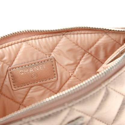 Chanel Metallic Lambskin Quilted Cosmetic Pouch Light Gold 6 of 8