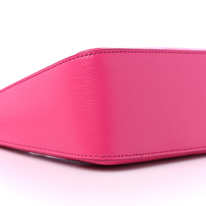Givenchy Tumbled Calfskin Small Moon Cut Out Shoulder Bag Neon Pink 8 of 9