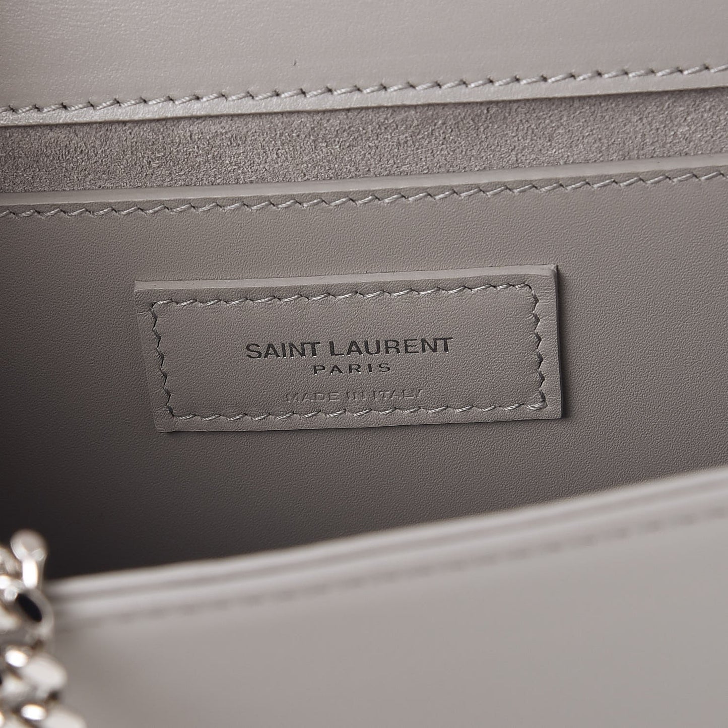 Smooth Calfskin Medium Classic Monogram Kate Tassel Satchel Souris