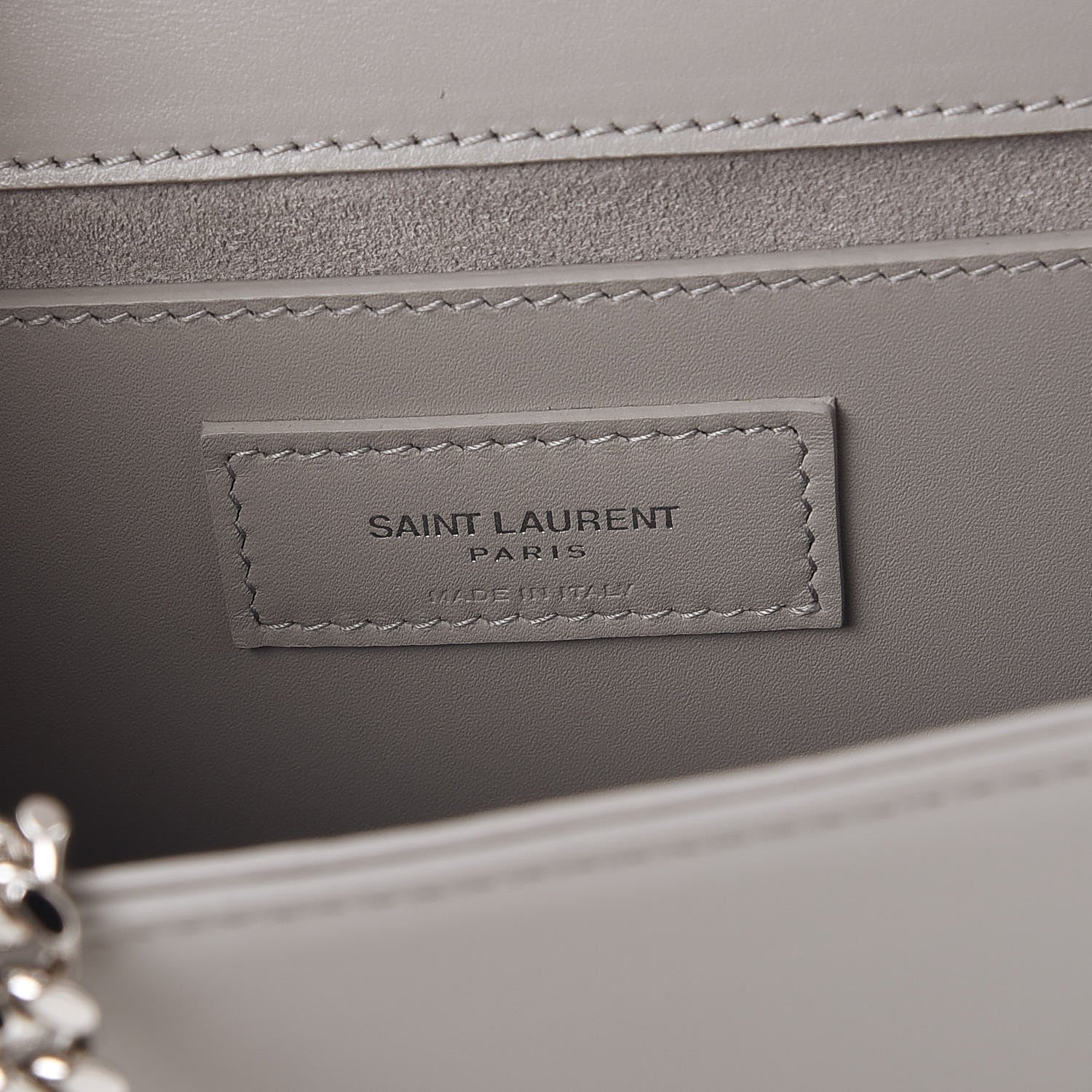 Saint Laurent Smooth Calfskin Medium Classic Monogram Kate Tassel Satchel Souris 6 of 7
