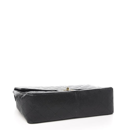 Chanel Caviar Quilted Jumbo Single Flap Black 3 of 12