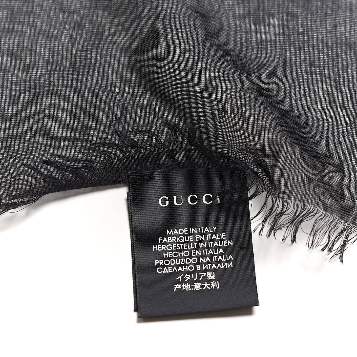 Modal Silk Coco Capitan Logo Square Scarf Black