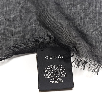 Gucci Modal Silk Coco Capitan Logo Square Scarf Black 4 of 4