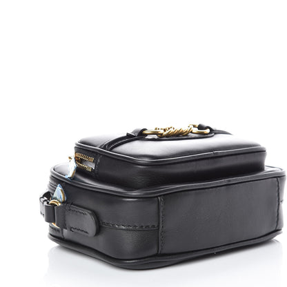 Burberry Smooth Calfskin 1983 Knight Check Link Camera Bag Black 4 of 9