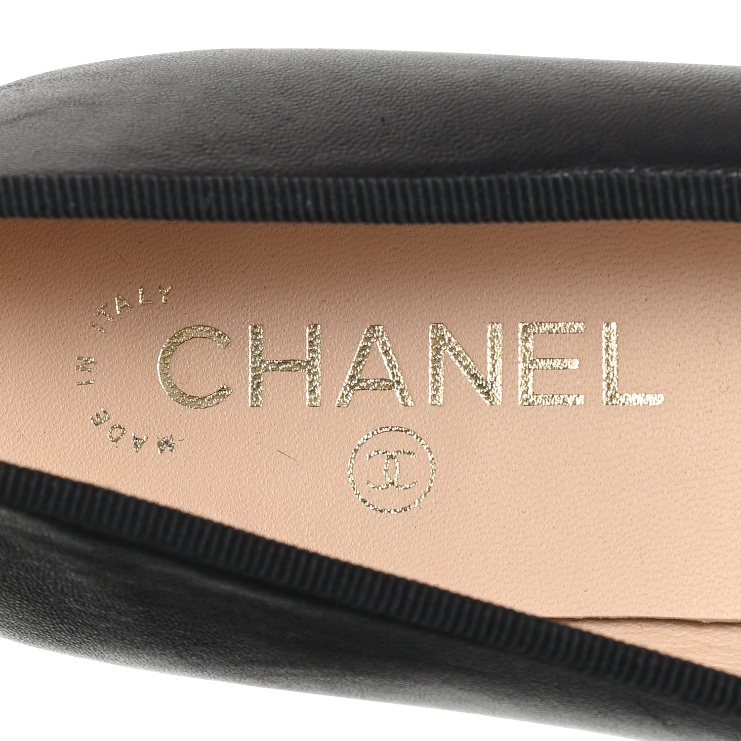 Chanel Lambskin Patent Cap Toe Ballerina Flats  39.5 Black 8 of 9