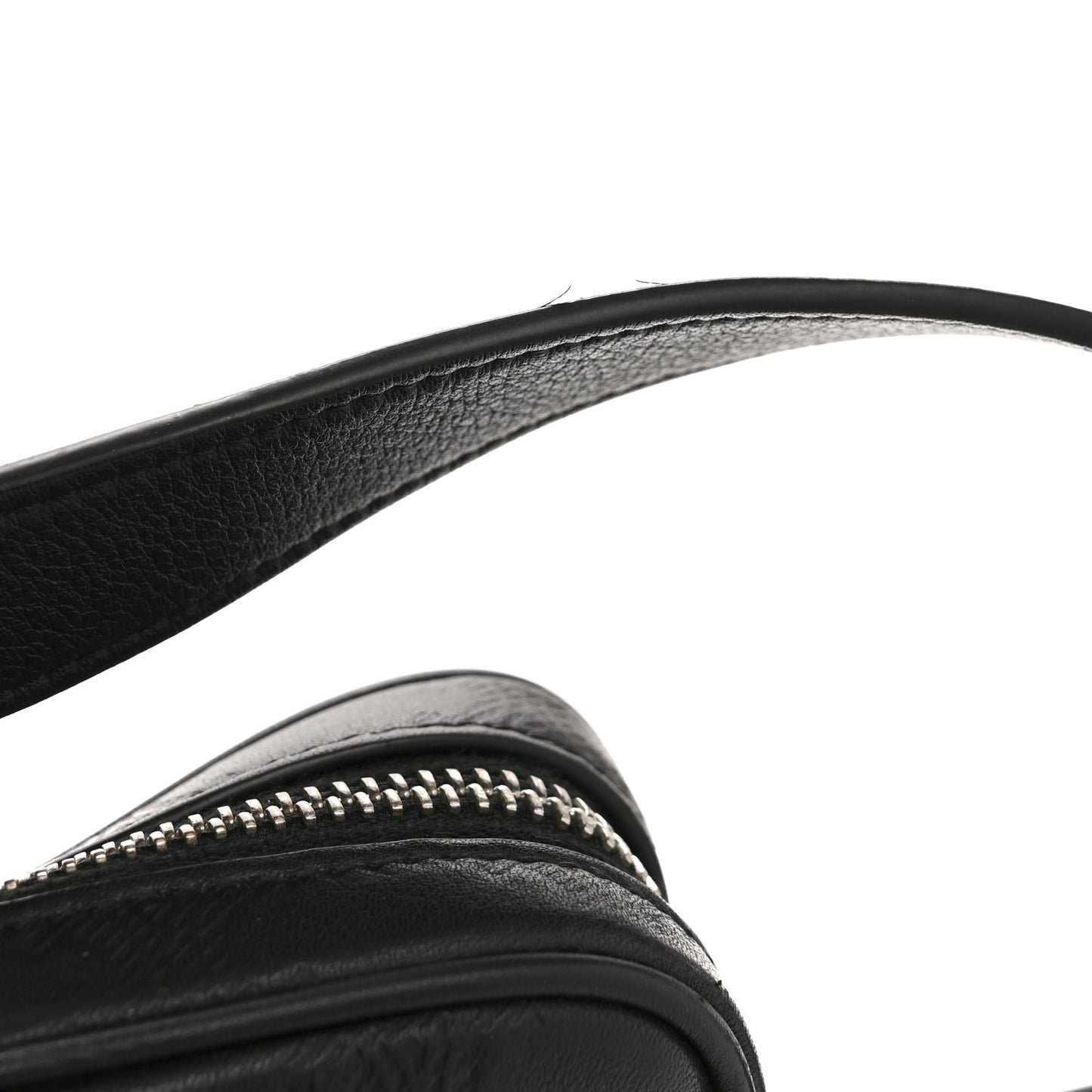 Calfskin Triomphe Embossed Medium Messenger Bag Black