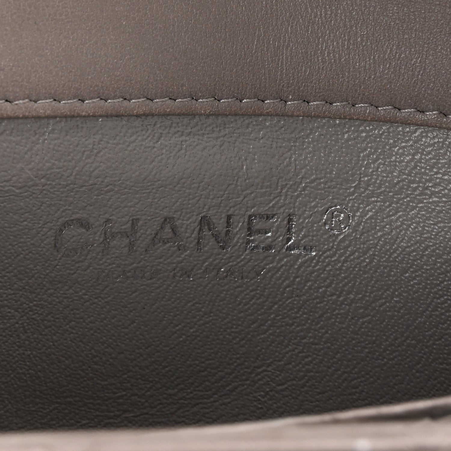 Chanel Lambskin Quilted Extra Mini Rectangular Flap Grey 6 of 10