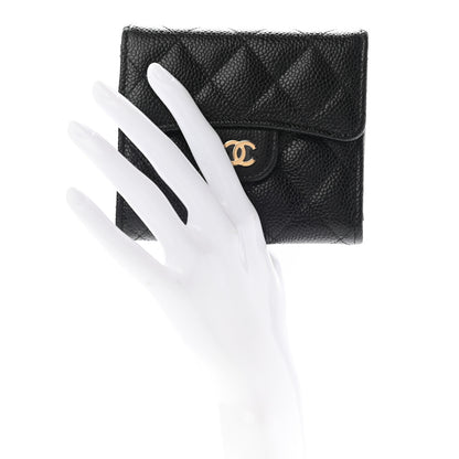 Chanel Caviar Quilted Compact Flap Wallet Black 2 of 8