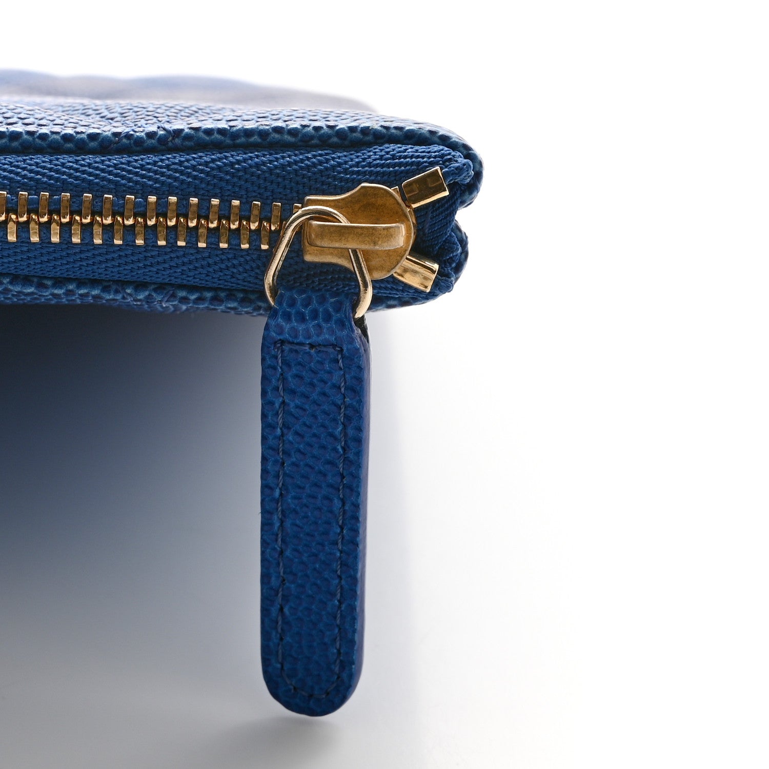 Chanel Caviar Ombre Medium Cosmetic Case Blue 8 of 8