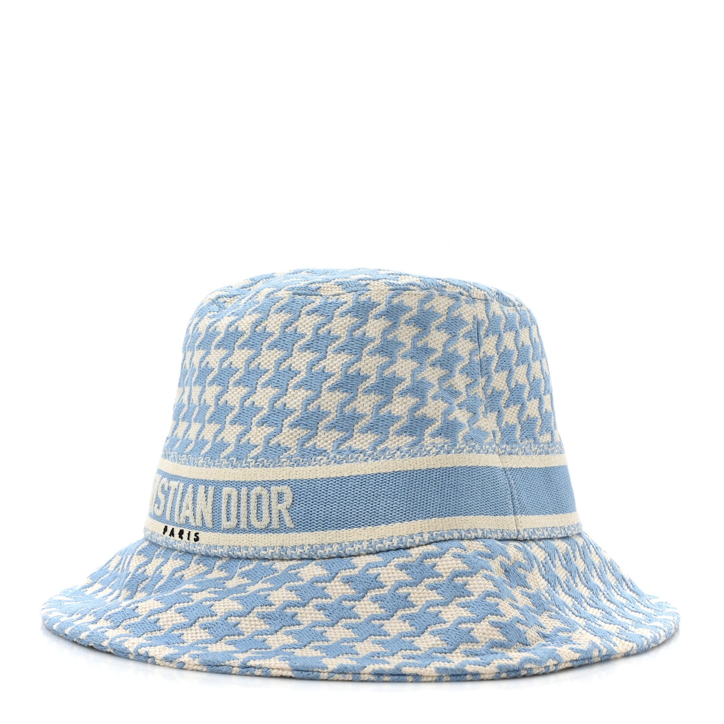Pied De Poule Bucket Hat 59 Blue White
