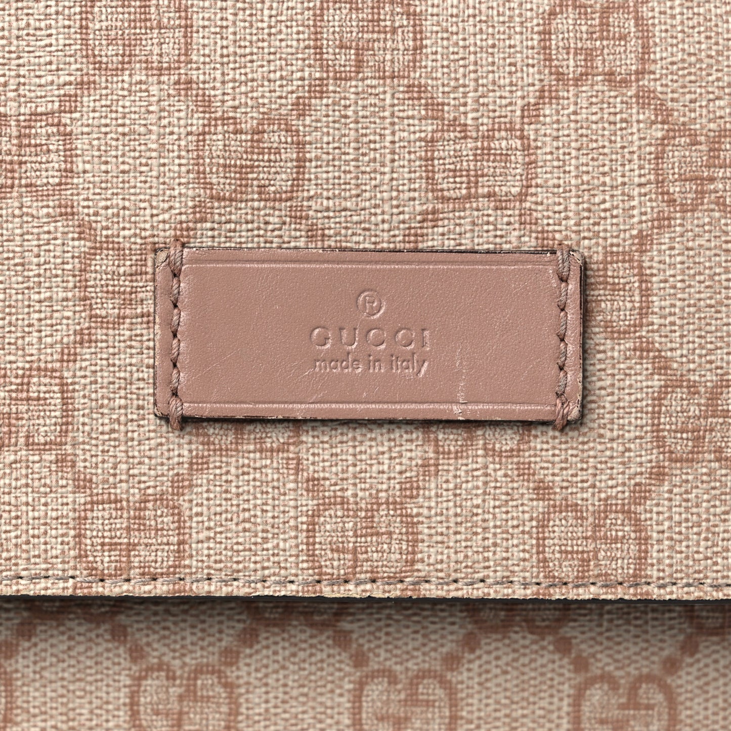 GG Supreme Monogram Messenger Diaper Bag Beige