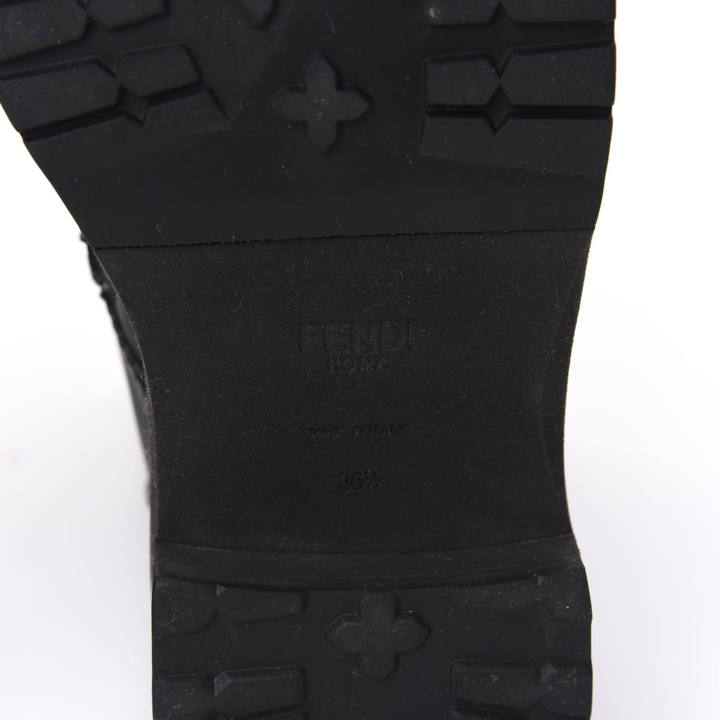 Calfskin Combat Boots 36.5 Black
