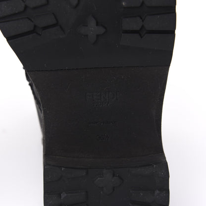 Fendi Calfskin Combat Boots 36.5 Black 8 of 10