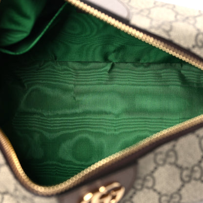 Gucci Soft GG Supreme Monogram Calfskin Large Ophidia Cosmetic Case Beige Ebony New Acero 5 of 9