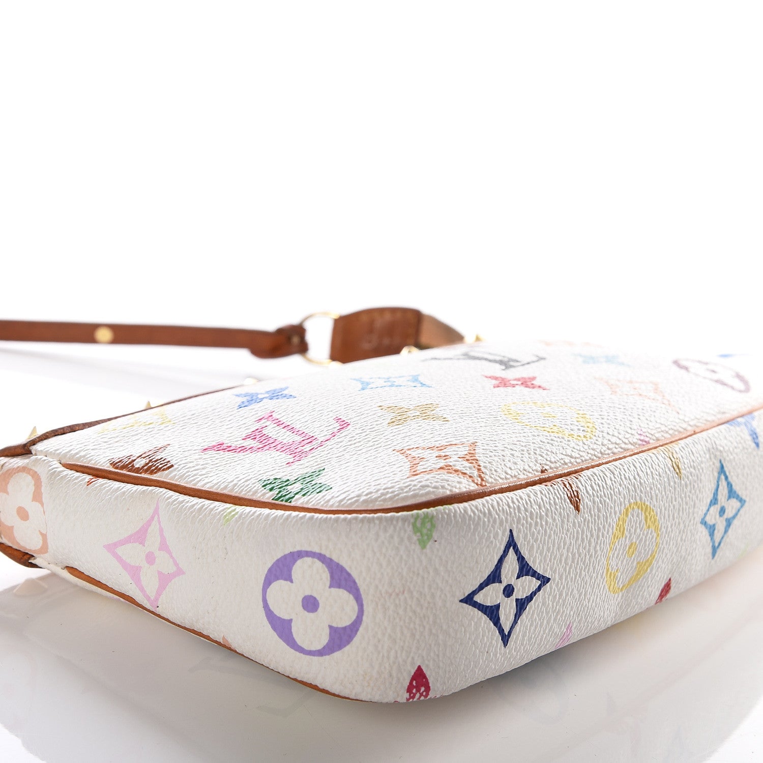 Louis Vuitton Monogram Multicolor Pochette Accessories White 6 of 9