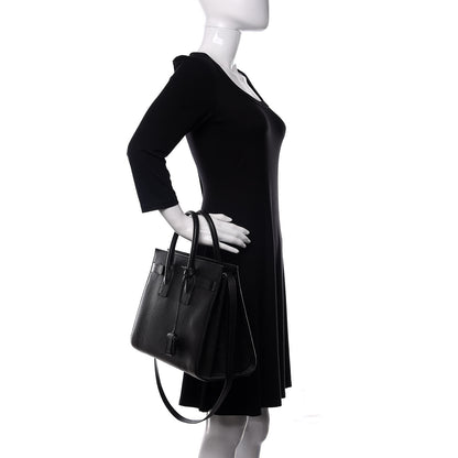 Saint Laurent Grained Calfskin Small Sac De Jour Black 3 of 11