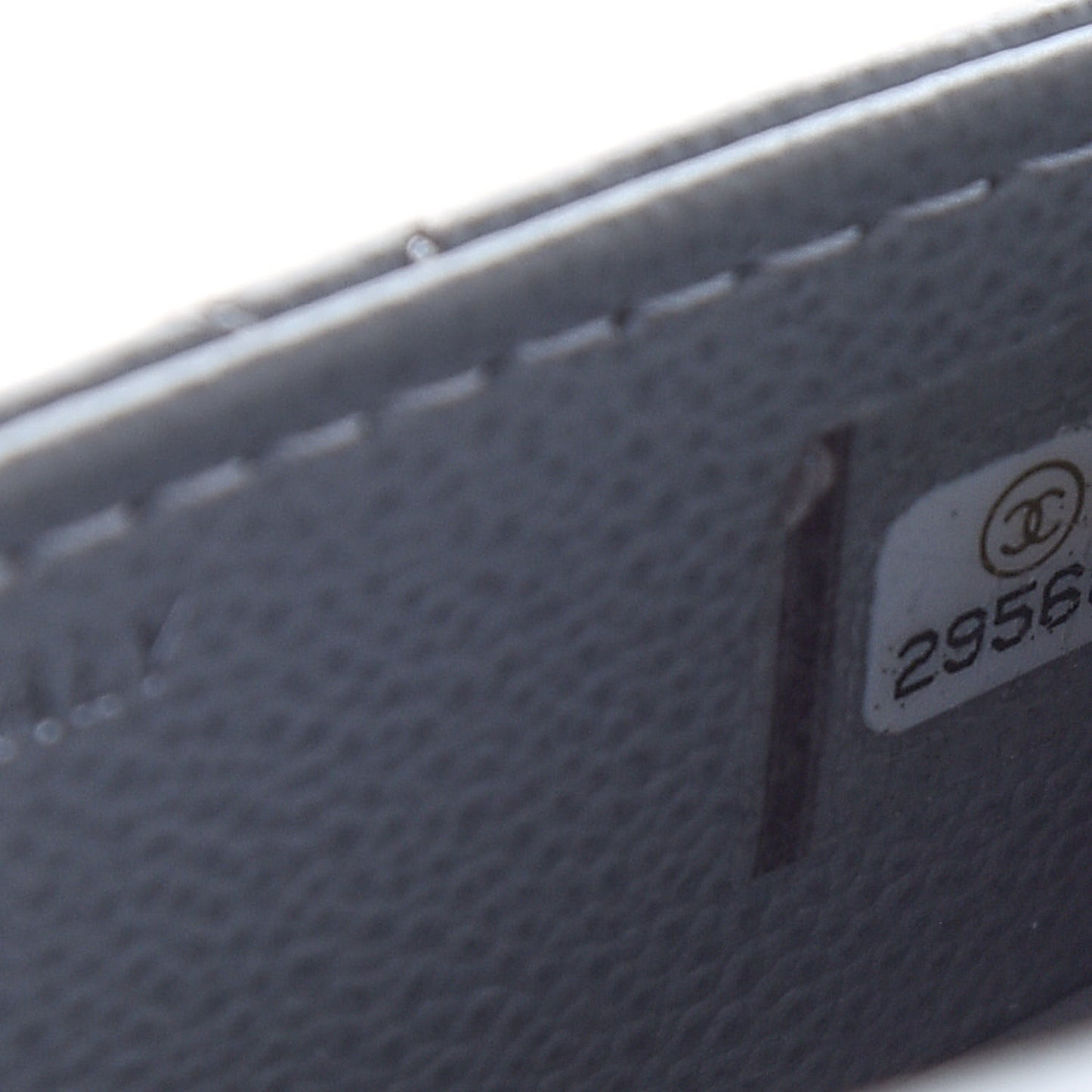 Grained Calfskin Quilted CC Box Clutch With Chain Grey