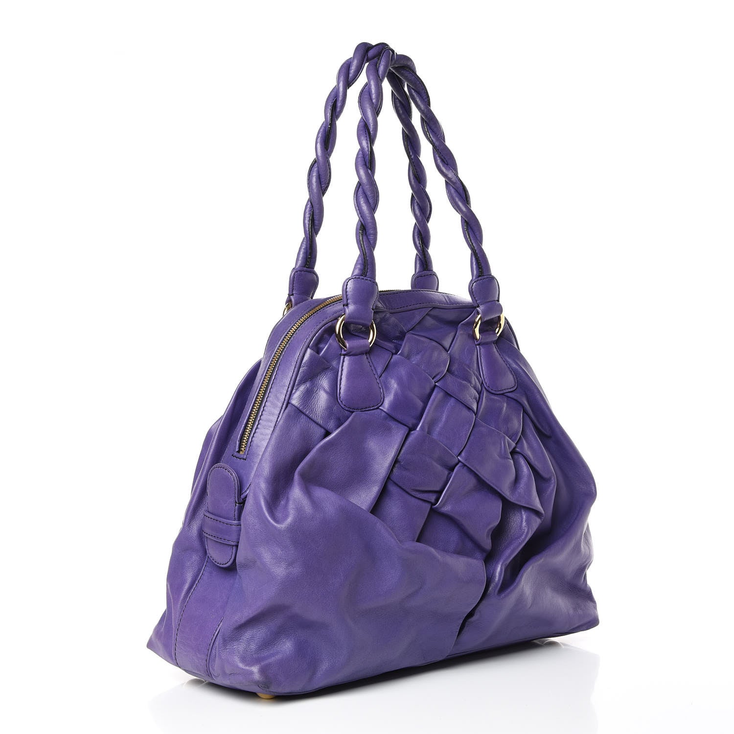 Valentino Garavani Lambskin Woven Couture Bag Purple 3 of 15