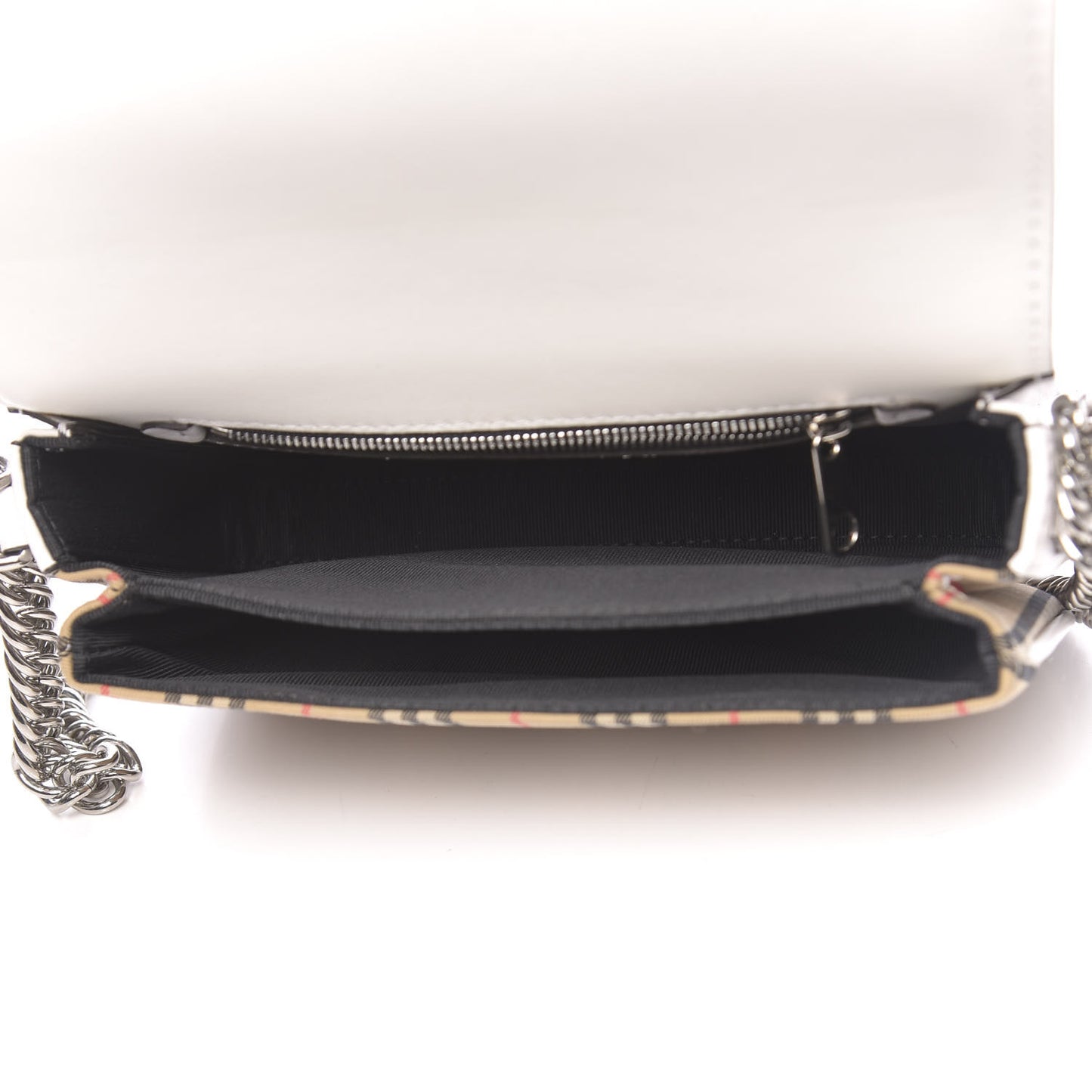 Smooth Calfskin 1983 Knight Check Link Shoulder Bag White