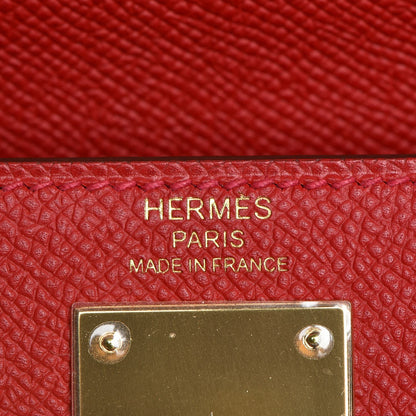 Hermes Epsom Kelly Sellier 28 Rouge Casaque 13 of 33