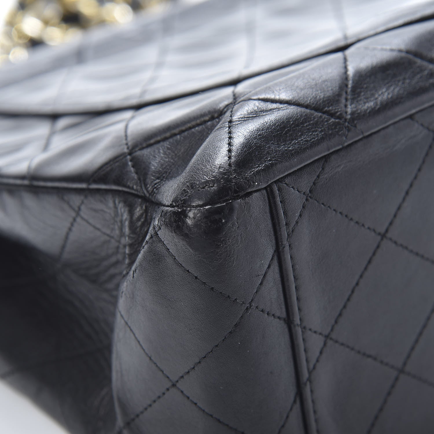 Chanel Lambskin Quilted XL Jumbo Single Flap Black 13 of 20