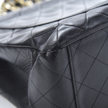 Chanel Lambskin Quilted XL Jumbo Single Flap Black 13 of 20