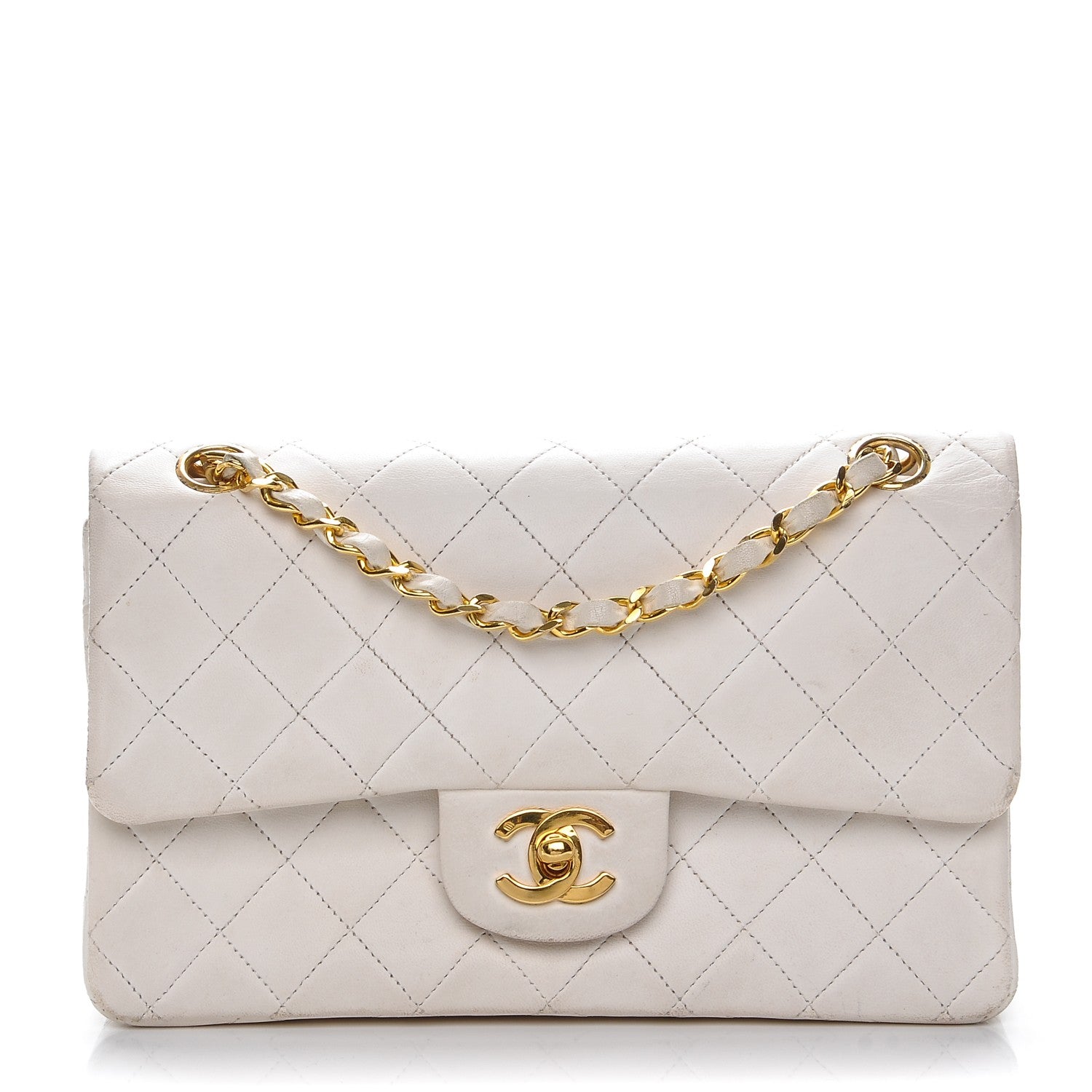 Chanel Lambskin Quilted Small Double Flap White 1 of 19
