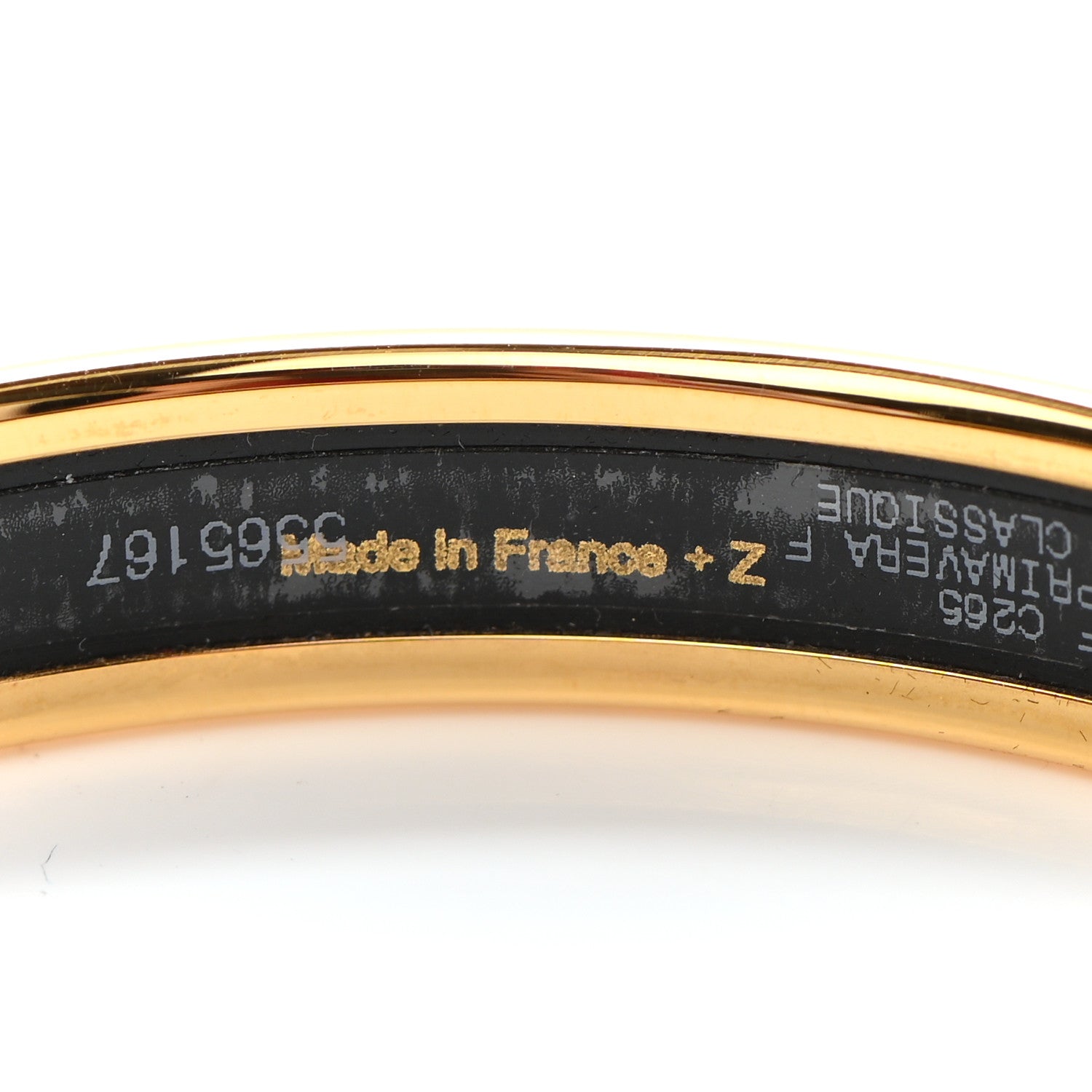 Hermes Enamel Printed Narrow Isolle Di Primavera Bracelet 70 Marine Classique 2 of 3