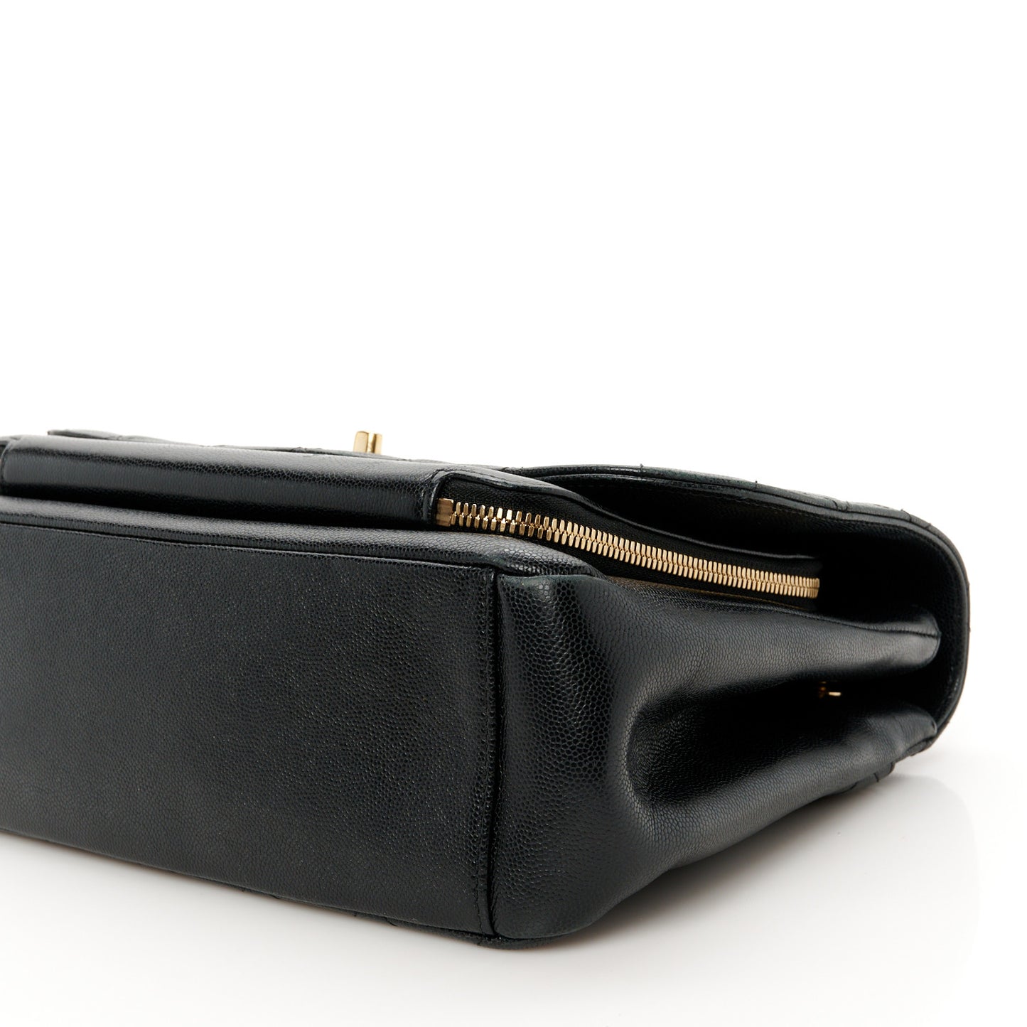 Caviar Quilted Large Business Affinity Flap Black