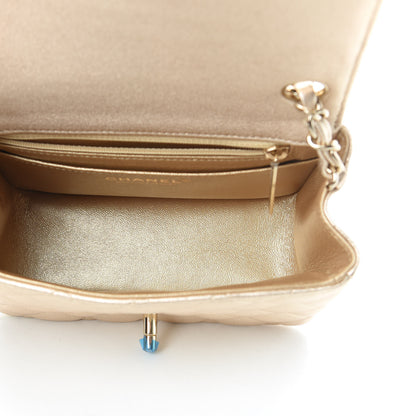 Chanel Metallic Lambskin Quilted Mini Square Flap Gold 5 of 10