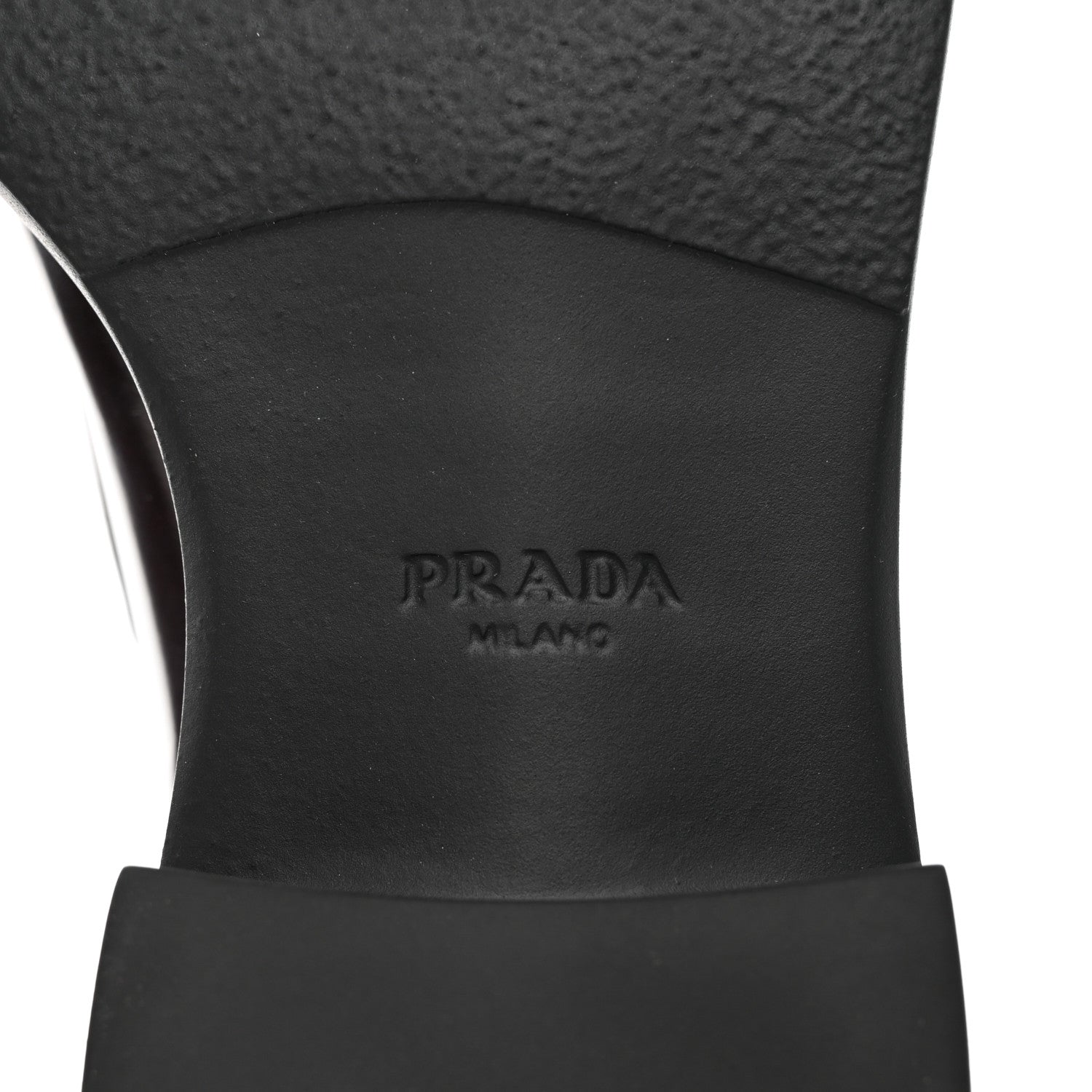 Prada Spazzolato Metal Triangle Logo 50mm Loafers 39 Bruciatio Fume 6 of 10