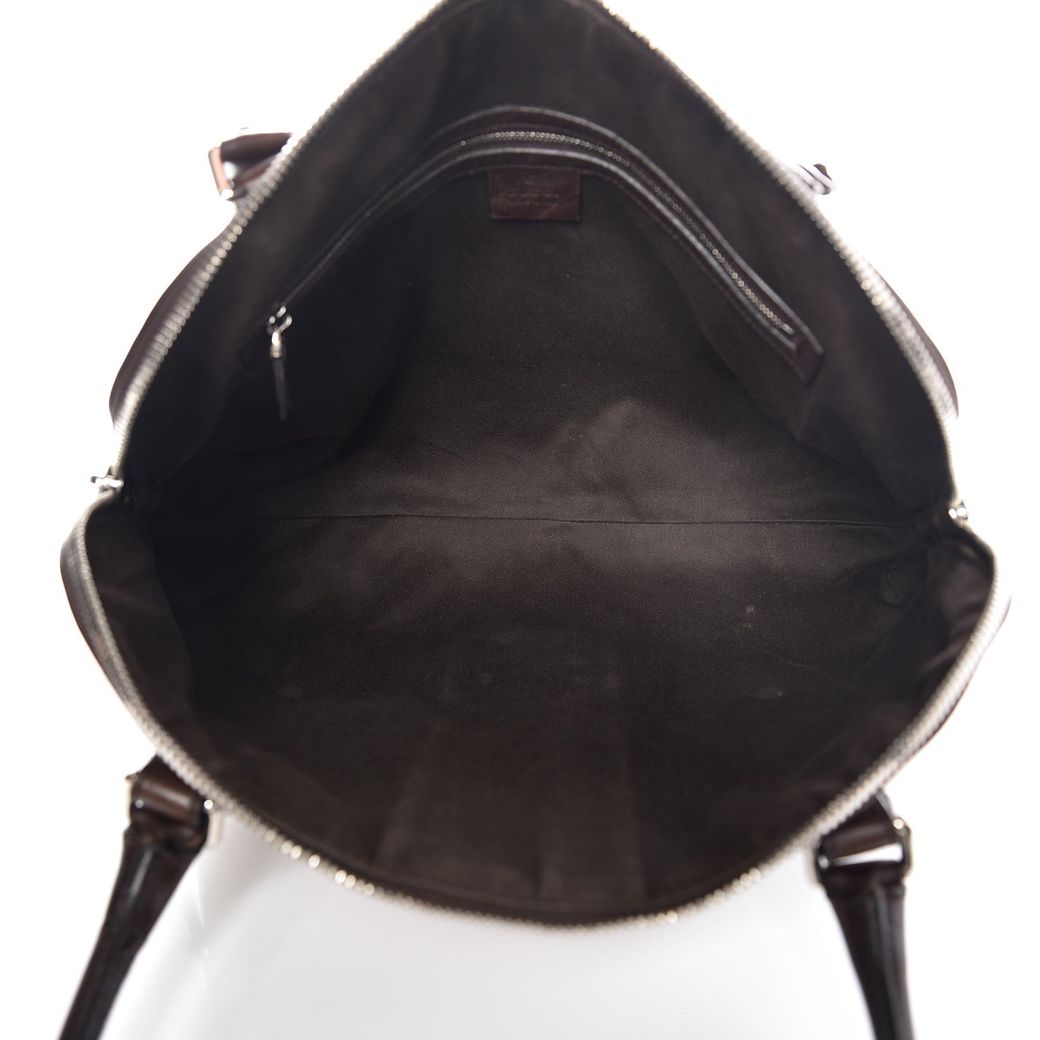 Gucci Canvas Calfskin Web GG Reins Zip Up Tote Bag Tan Brown 5 of 12