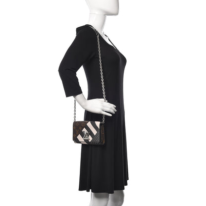 Louis Vuitton Calfskin Monogram Twist Chain Wallet 2 of 9