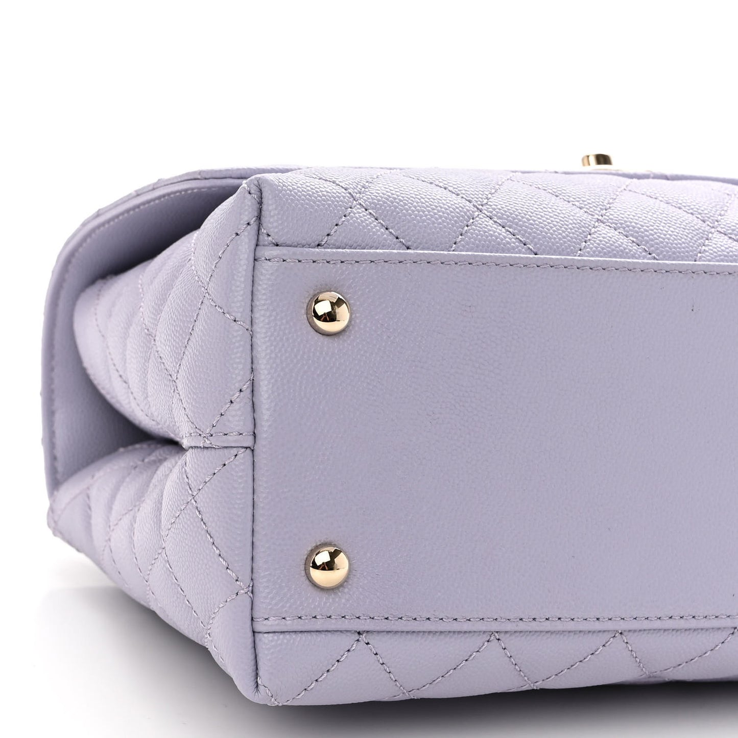 Caviar Quilted Small Coco Handle Flap Light Purple