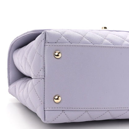 Chanel Caviar Quilted Small Coco Handle Flap Light Purple 9 of 11