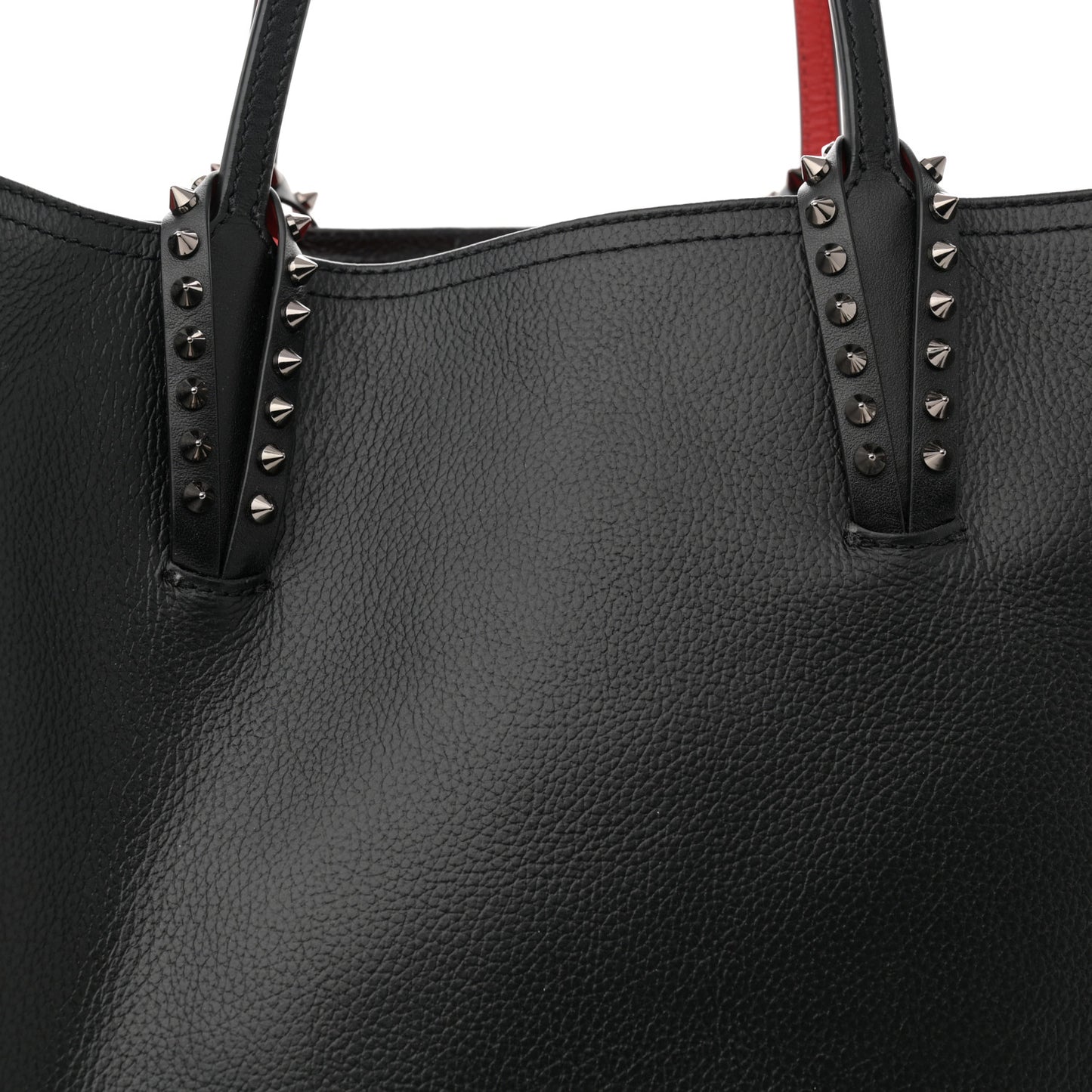 Calfskin Spikes East West Cabata Tote Black