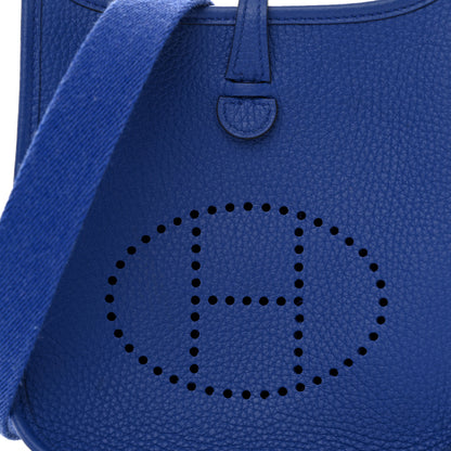 Hermes Taurillon Clemence Evelyne TPM Bleu Royal 8 of 10